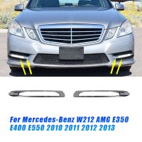 L+R Front Bumper Fog Lamp Chrome Cover Accessories 2128852174 2128852274 for Mercedes-Benz W212 AMG 2010-2013 Day Running Light Trim