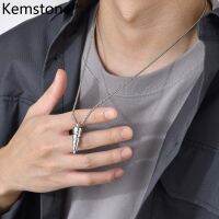 Kemstone เครื่องประดับสร้อยคอจี้รูปยูนิคอร์นชุบเงินสแตนเลส