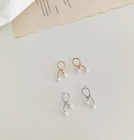 A.piece ต่างหูเงินแท้ [all silver925] ribbon earrings