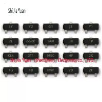 50PCS NPN PNP Transistor SMD S8050 SS8550 S9012 BC856 MMBT3906 2222 5551 2N3904 2SC1815 J3Y Y1 Y2 1AM 2A J6 HF SOT-23 Triode