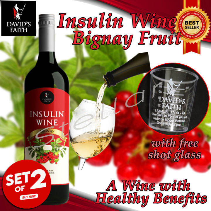 SET OF 2! David's Faith 100 Original Insulin Wine 750ml BIGNAY Flavor
