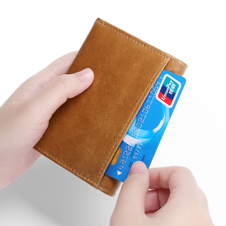 กระเป๋าใส่บัตรหนังแท้2022สำหรับผู้หญิงและผู้ชาย-กระเป๋าใส่บัตรวีไอพีใส่บัตรเครดิตมีซิปกระเป๋าใส่บัตรประชาชนธุรกิจแบบบาง