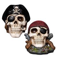 Pirate Skull Piggys Bank Skulls Skeletons Decor Statue Cash Coin Piggys Banks Pirate Shaped Coin Money Saving Box for Bedroom Living Room enjoyment