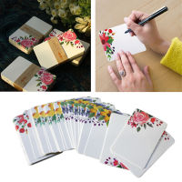 50pcs/pack Writing Flower Printed Square Blank DIY Greeting Scrapbook Paper Card