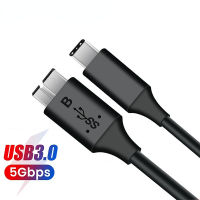 Mikro B USB C 3.0 Kabel 5Gbps Cakera Keras Luaran Cakera Jenis-C Ke USB 3.0 Mikro B Penyambung Kabel Unkomputer Cakera Kabel