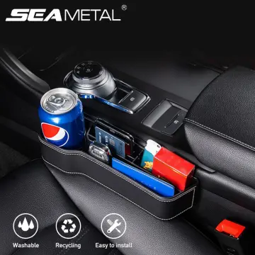 2pc Car Gap Organizer Seat Storage Box Cup Holder for Stowing