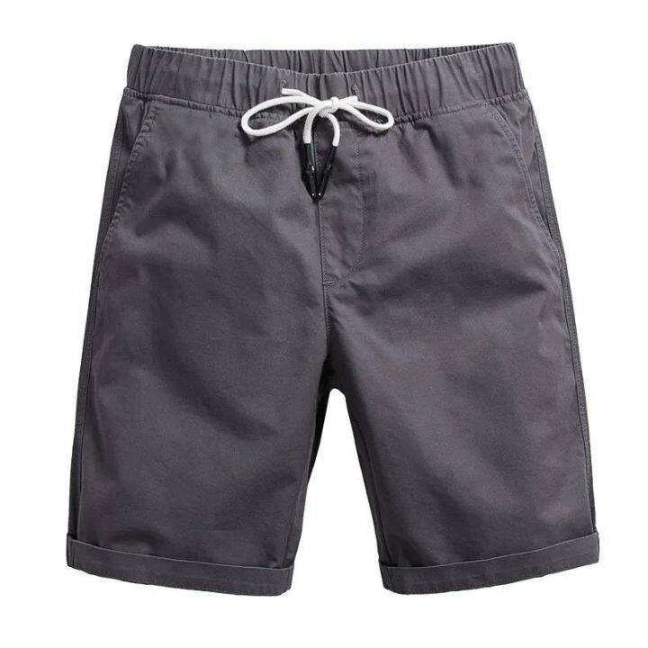 100% Cotton Men Shorts Summer Korean Half Pants with Back Pocket ...