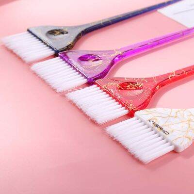 แปรงย้อมผมสีพลาสติกทำความสะอาดง่าย Home Salon Barber Tinting Brush Hairdressing DIY Haircut Accessories ~