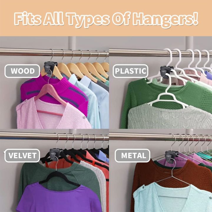 Triangles Clothes Hanger Connector Hooks Wardrobe Extender Clips