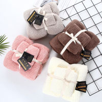 Spot parcel post Foreign Trade Coral Fleece Quick-Drying Pineapple Lattice Towels Combination Gift Set Wholesale Absorbent Face Cloth