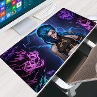 ❈✱ Arcane League of Legends Anime Mouse Pad Game Keyboard Office Deskmat 80x40 Cartoon Gaming Accessories Computer Cabinet Mousepad