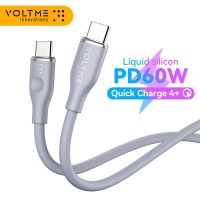 VOLTME 60W USB C เพื่อสายหักศอก3A PD ชาร์จเร็วสายชาร์จ QC 4.0 TypeC สำหFlag manซัมซุงฮัวเหว่ยเสี่ยวหมี่ Macbook iPad