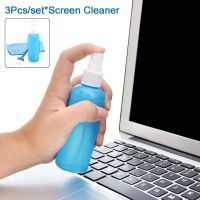 1Set Portable Tablet Phone Screen Cleaning Kit Screen Cleaner with Clean Brush Cloth for LCD Computer Accessories Lens Cleaners