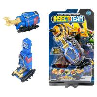 Transforming Toys Insect Toys Operation Game 5-In-1 Insect Team Vehicle Toy Transform Into Huge Robot Assembling Building Action Figures Kit Gifts For 5 Year Old Boy rational