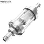 Petrol Filter Inline Fuel Filter Inline Gas Filter 8mm Universal Aluminum