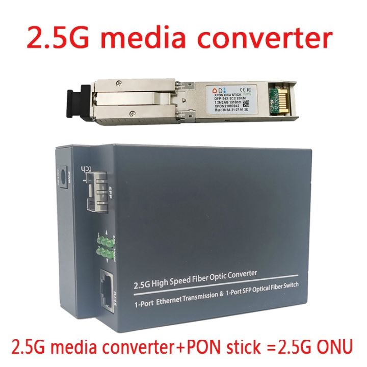 2.5G Media Converter XPON ONU SFP Stick Module GPON/EPON FTTH Bridge ...