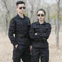 【Climber】Black Uniforms Training Clothes Men Tactical Jacket Cargo Pant Special Force Clothes Female Duty Training Suit Ropa Hombre Sweat