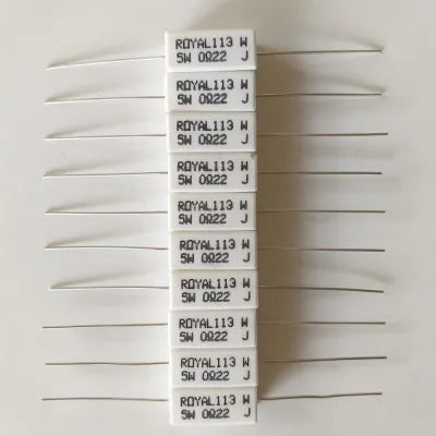 [ 10PCS ] 5W 0.22Ω/0.33Ω/ 0.47Ω+-5%( R กระเบื้องแบบนอน ) Resistor ตัวต้านทานแบบนอน จำนวน 10 ตัว