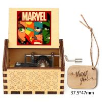 Hot Selling Wooden Musical Box 3D Printed Carved Music Box Retro Theme Music Box Christmas Gift