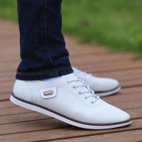 Mens PU Leather Business Casual Shoes Mens Outdoor Breathable Sports Shoes Mens Fashion Loafers Walking Shoes