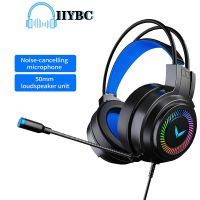 IIYBC G58 หูฟังเกมมิ่ง หูฟังเล่นเกมส์ Stereo Gaming Headset 3.5mm RBG gaming pc หูฟังเกมมิ่ง7.1หูฟัง หูฟังคอม หูฟังครอบหู มีไมโครโฟน หูฟังมีไฟ สำหรับ