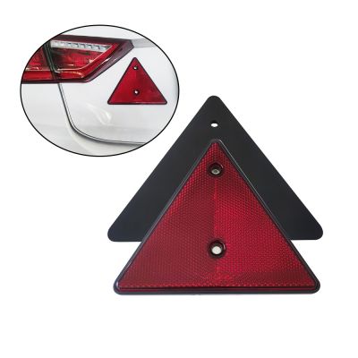 1 Red Rear Reflectors Triangle Reflective for Gate Posts Safety Reflectors Screw Fit for Trailer Motorcycle Caravan Truck Boat