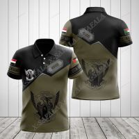 CUSTOM NAME Sudan Coat Of Arms Eagle Flag 3D Print Men Polo Shirt Short Sleeves Wear Casual Top New Summer Fashion Clothing