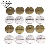 【LZ】┇  10 pçs metal tags para artesanal 14x14mm sliver bronze feito à mão etiquetas com furos para laços de cabelo decoração diy chapéus sacos