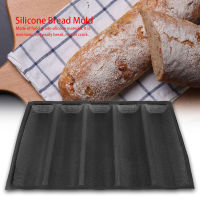 ซิลิโคนรูปสี่เหลี่ยมผืนผ้ารูปร่างขนมปังแม่พิมพ์ Baguette กระทะฝรั่งเศส Bakeware ถาด