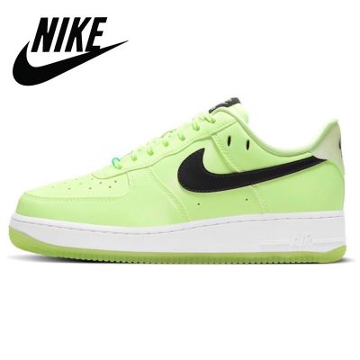 [HOT] ✅Original NK* A F 1 Low Smile- Swosh- “Have- A Nice- Day-” Men and Women Sports Sneakers Unisex Skateboard Shoes Fluorescent Green