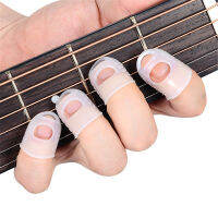 【The-Best】 Al-Kitaab กีตาร์ Fingertip Protector 2019 4Pcs Fingerstall ซิลิโคนกีตาร์ String Finger Guard อุปกรณ์เสริมสำหรับ Ukulele Guitar