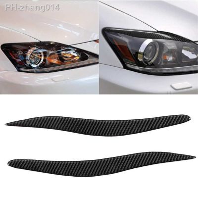 1 Pair Carbon Fiber Car Styling Headlight Eyebrow Eyelids Cover Trim Sticker Fit for Lexus IS250 IS300 2006‑2012 Car Styling