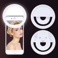 Mobile Phone Selfie Ring Light Universal LED Selfie Lamp USB Charge Portable Flash Ring LED Camera Luminous Ring Clip Light