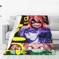 Boku No My Hero Academia Hero Faces Blanket Flannel Vintage Soft Throw Blanket for Coverlet Autumn/Winter