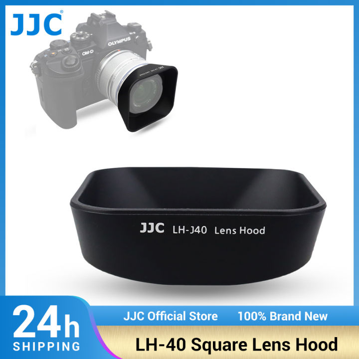 jjc-lh-40-square-hood-เข้ากันได้กับ-olympus-m-zuiko-digita-14-42mm-1-3-5-5-6-ii-amp-14-42mm-1-3-5-5-6-ii-r-เลนส์ปากกา-ep7-em10