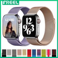 สายลูปแม่เหล็ก FREEL สำหรับสายคาด Apple Watch 45มม. 41มม. 44มม. 40มม. 42มม. 38มม. สร้อยข้อมือสเตนเลสสตีลสมาร์ทวอท์ชชุด3 4 5 6 Se 7 8 49มม.