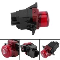 CarvAccessories Hazard Light Switch Double Flash Emergency Plastic Plug-and-play Red For Honda Civic Sedan Coupe Push Button