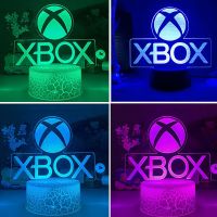 ❡卐☏ For XBOX Gaming Room Desk Setup Lighting Decor on The Table 3D Night Light Game Console Icon Logo Sensor Lights for Kids