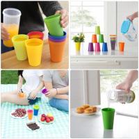 7pcsset 7 Color Portable Rainbow Suit Cup Picnic Tourism Plastic Cups Mug Plastic Cups Water Battle Set Kids Drink Cup