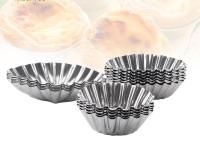 【CW】 Baking Tools For Cakes Mold Appliances Lace Round Oval Stainless Steel Egg Tart Mould Small Cup Pudding Jelly Utensil