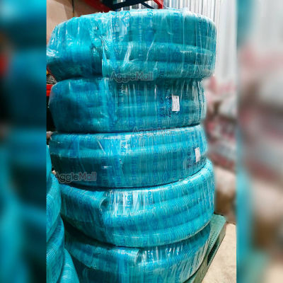 🇹🇭 THAI PIPE 🇹🇭 (ท่อน้ำไทย) ท่อดูดน้ำ สายดูดน้ำ พีวีซี สีฟ้าอ่อน (ไฮล่อน) 11/2 นิ้ว (นิ้วครึ่ง) ยาว 20 เมตร ใช้ดูดน้ำ และดูดเม็ดพลาสติก KERRY 🇹🇭