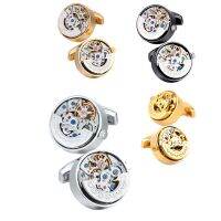 Movement Cufflinks Gear Precision Carving Fully Automatic Mechanical French Shirt Cufflinks Mens Sleeve Nails