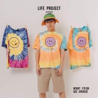 [LIFEPROJECTBKK] SORRY I NEED MORE SPACE tie dye orange tshirt F- เสื้อยืดคอกลมสีมัดย้อมผ้าคอตตอนแท้100%