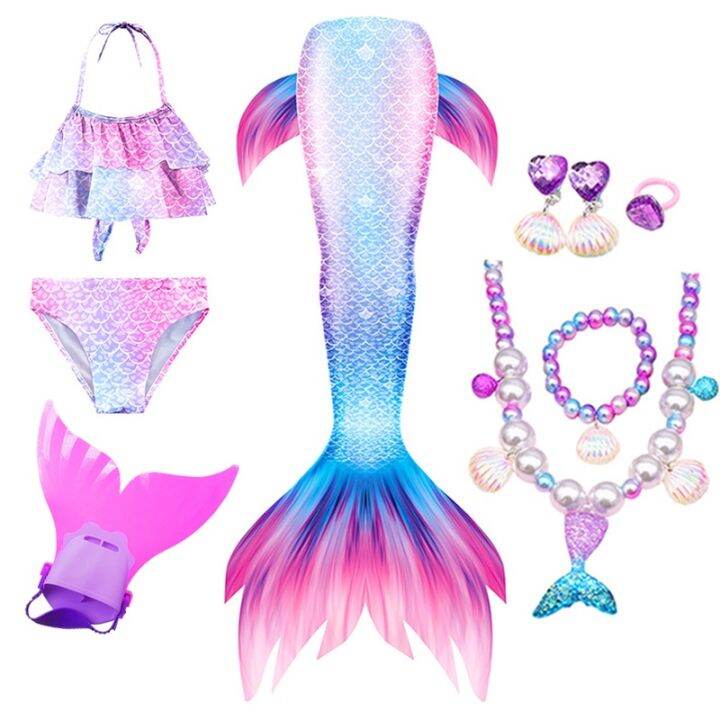 Kids Swimming Mermaid Mermaid Fantasies for Girls Dressed From Beach ...