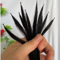 Feather Hair Extension 200pc/Lot Silky Straight Hair Extensions 18-24inch 100% Human Hair Extensions For Women Natural Color Wig  Hair Extensions  Pad