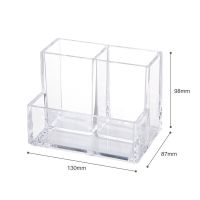 Pencil Holder For Art Supplies Art Supply Organizer Desktop Storage Container For Office Supplies. Clear Acrylic Pen Holder Desk Organizer With Sticky Notes Holder Makeup Brush Holder For Desk