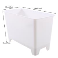 QianXing Shop White Kitchen Table Top Small Household Garbage Can