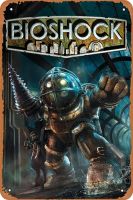 Bioshock-ป้ายดีบุกวิดีโอเกมป้ายโลหะวินเทจตกแต่งแผ่นโลหะประดับผนัง8x1 2โปสเตอร์โลหะ