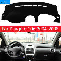 【CW】สำหรับ Peugeot 206 2004 2005 2006 2008ฝาปิดแผงควบคุม Sun Shade พรมกันลื่นพรมสติกเกอร์รถอุปกรณ์ตกแต่งภายใน ร้อน 1 1