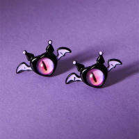 Kiss เครื่องประดับฮาโลวีน Little Monster Wing Bat Eye Stud ต่างหูผู้หญิงน่ารักสัตว์ Eye Punk ต่างหู Y2K Brincos Party Gift